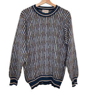Intiwara 100% Alpaca Sweater Vintage Mens Small Geometric Hand Made Coogi Vibe S